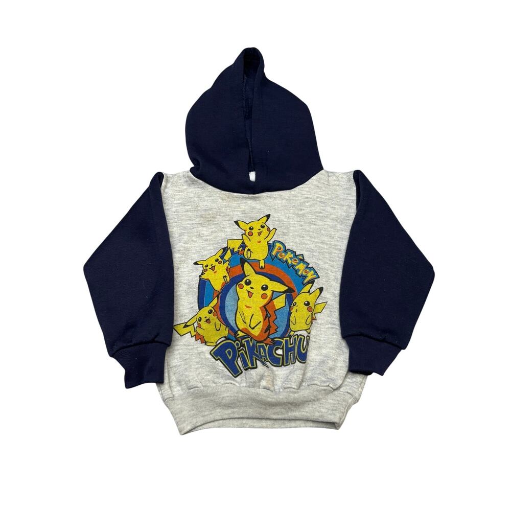 Vintage 90s Pokemon Pikachu Youth Hoodie Sweatshirt Kids Small Loungewear